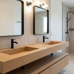 Éclairage double vasque