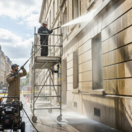 Lavage de bâtiment à haute pression