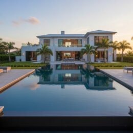 Piscine miroir pour un extérieur haut de gamme